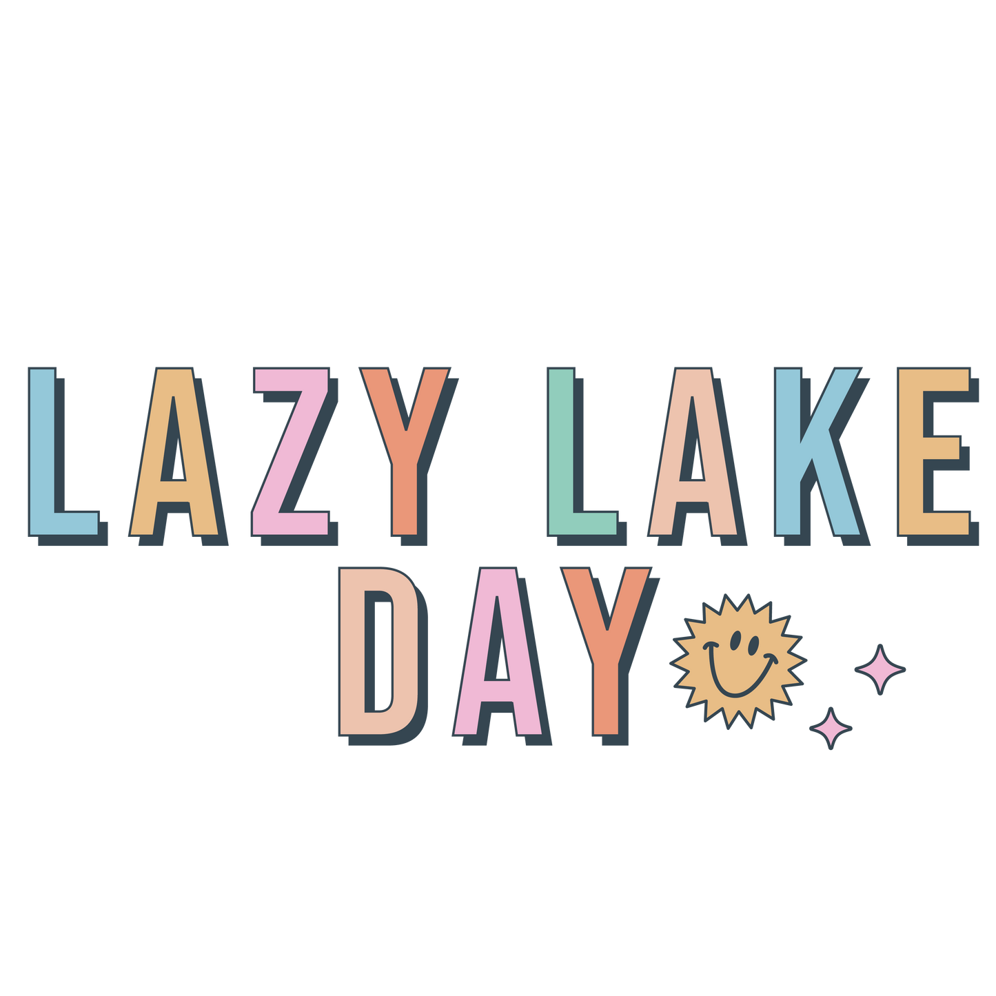 Lazy Lake Day DTF Print