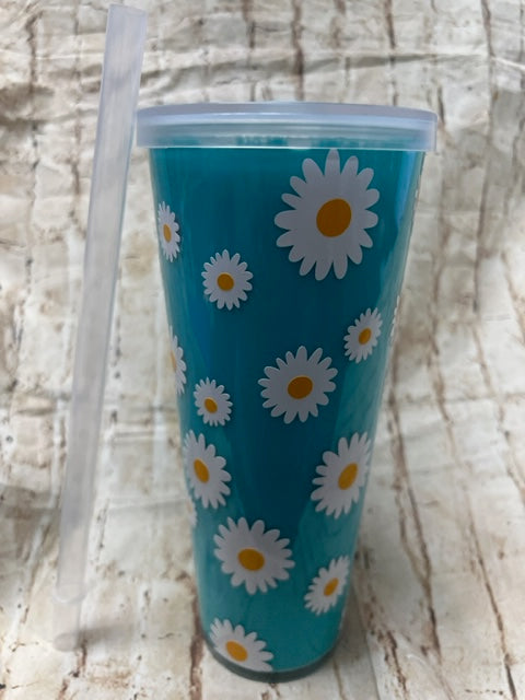 24oz Daisy Snowglobe Tumbler