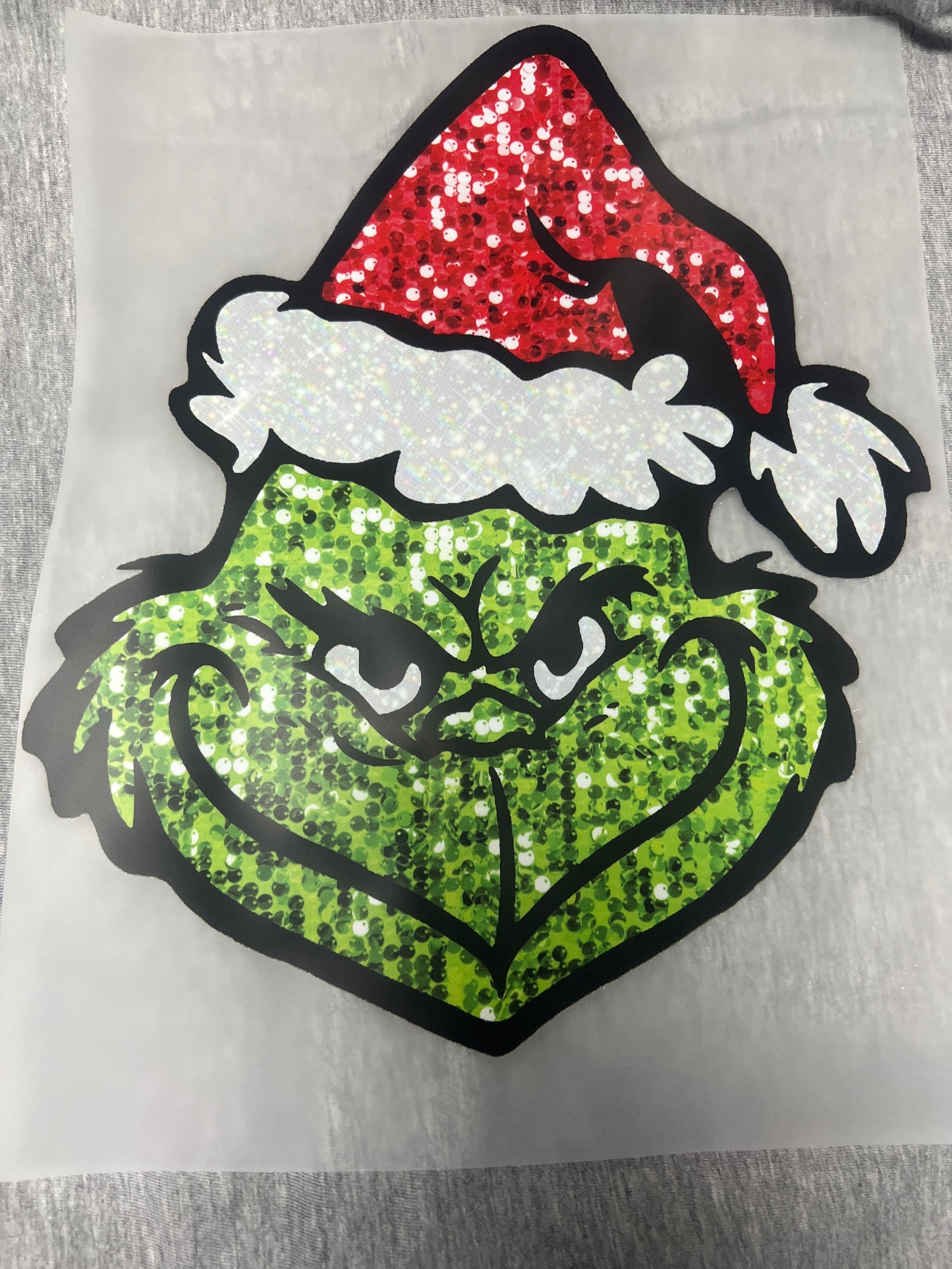 FAUX SEQUIN GRINCH DTF TRANSFER