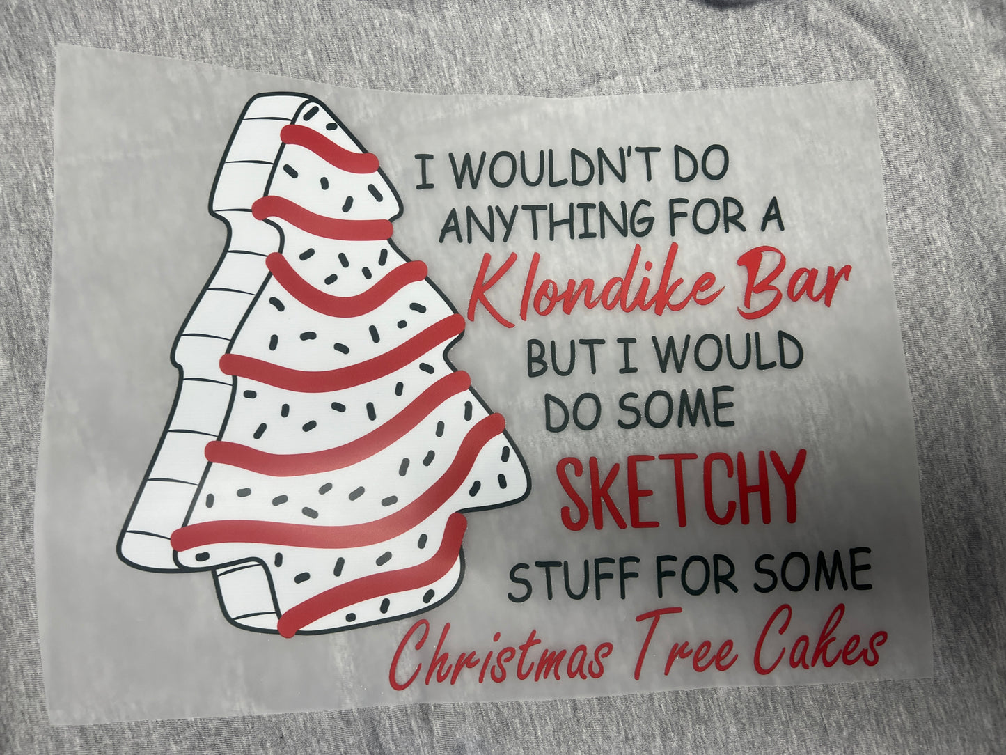 Christmas Tree Cake DTF Transfer