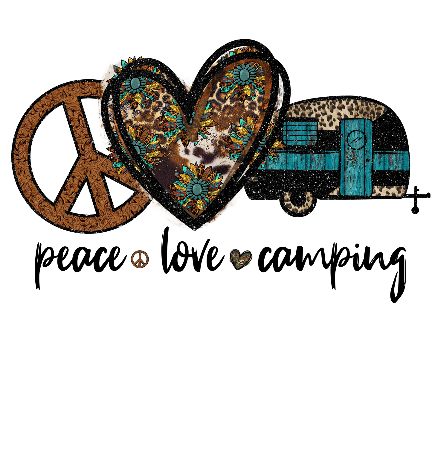 Peace Love Camping DTF Print