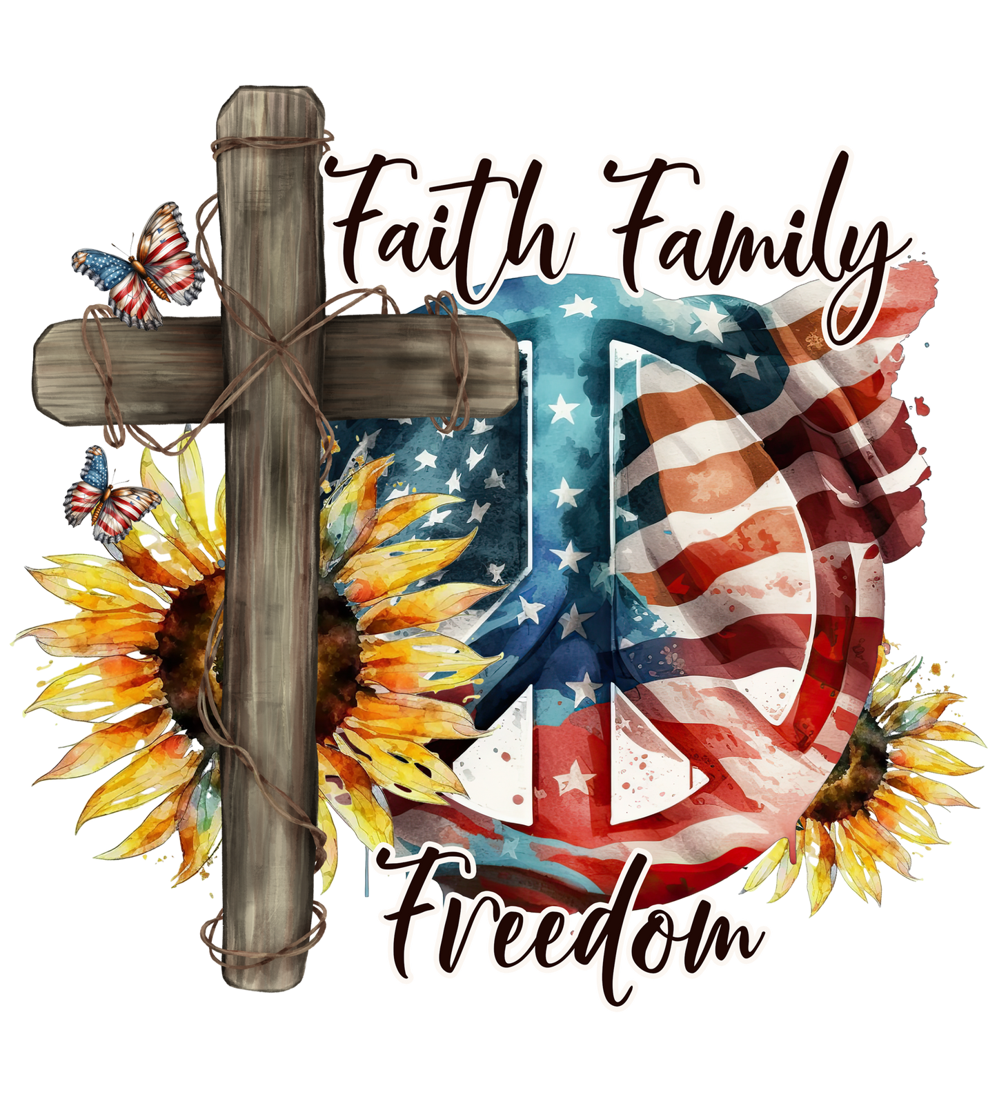 Faith Family Freedom DTF Print