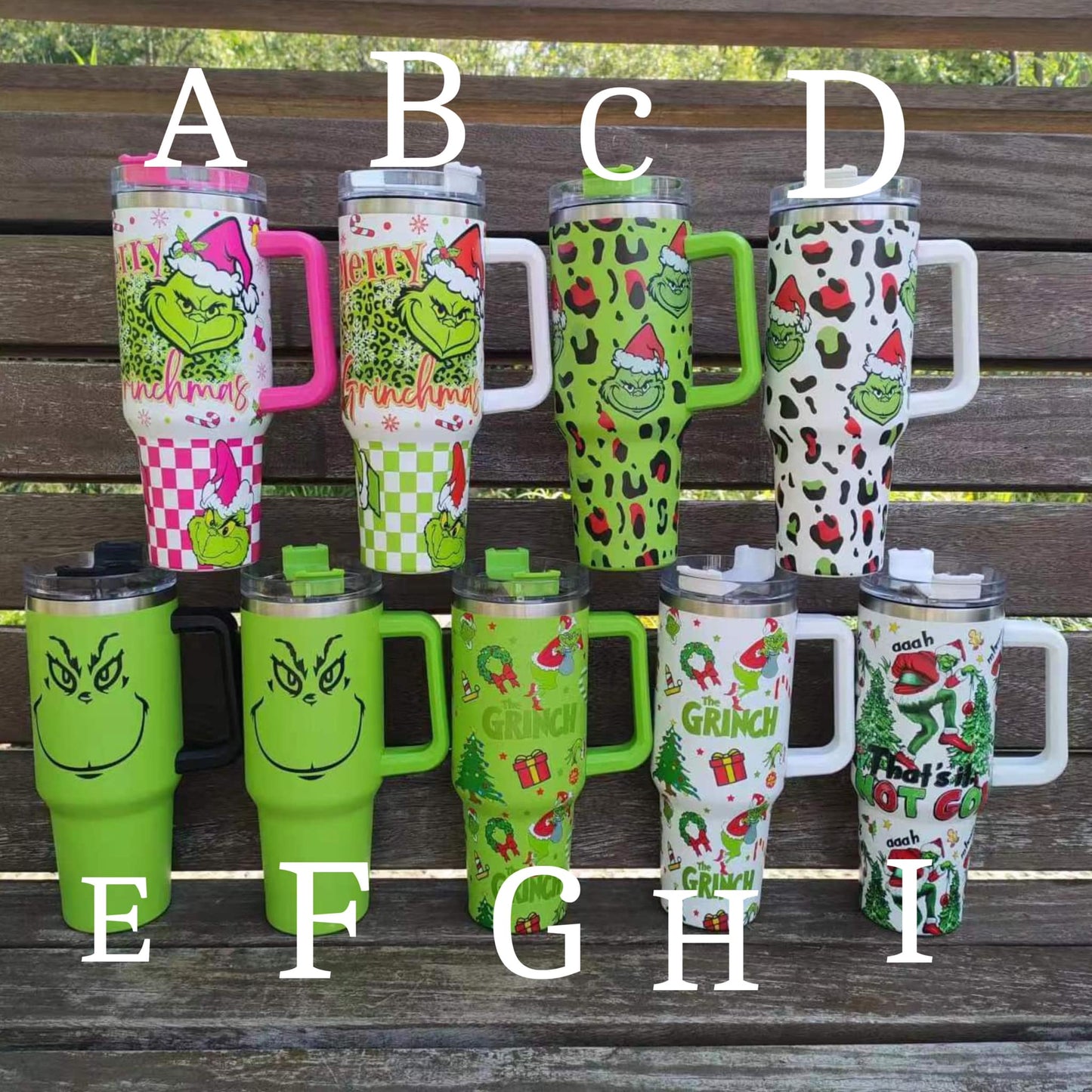 PRE-ORDER 40oz Grinch Tumblers