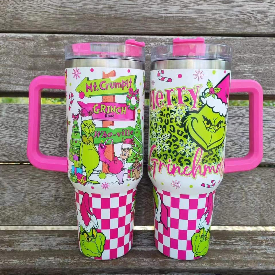 PRE-ORDER 40oz Grinch Tumblers