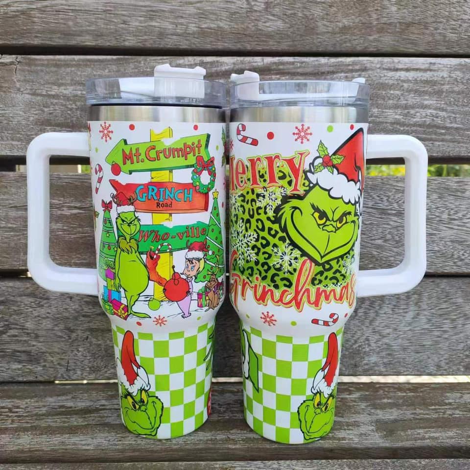 PRE-ORDER 40oz Grinch Tumblers