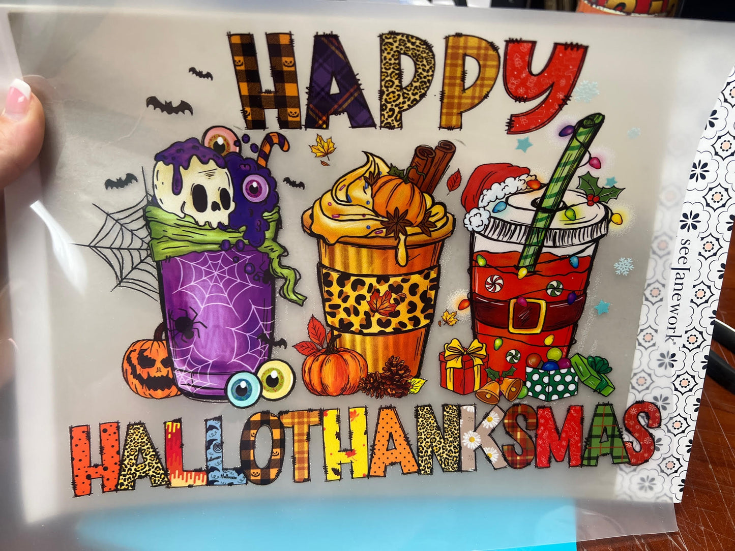 Happy Hallothanksmas DTF Transfer