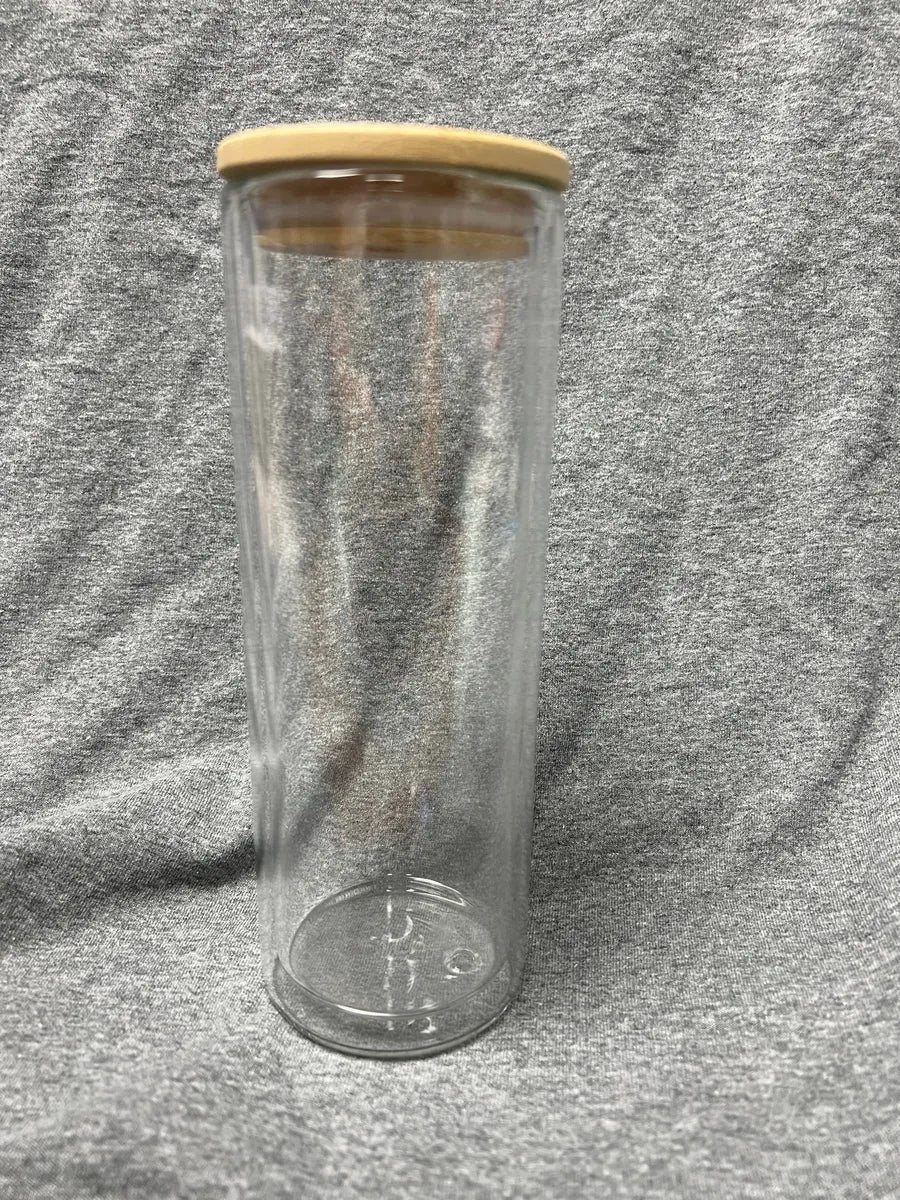 20oz Glass-Snow Globe Sublimation Tumbler (pre drilled)
