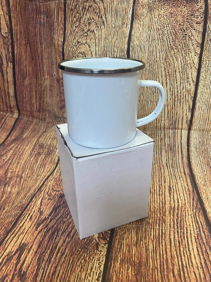 Sublimation 11oz Camp Mug with Silver Lip