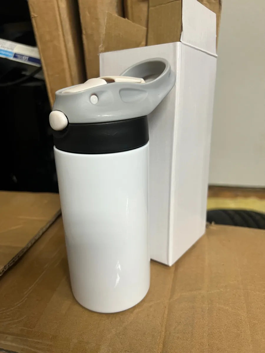12oz Sublimation Flip Top Water Bottles Completely Straight