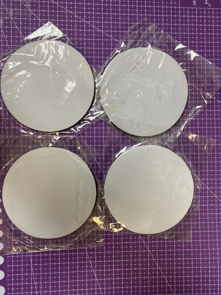 4 Pack Sublimation Coasters Square or Round Rubber Backed 2.5mm
