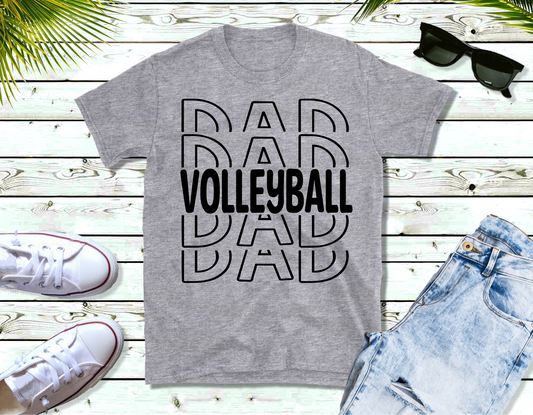 Volleyball Dad Short Sleeve Tee or Sweatshirt